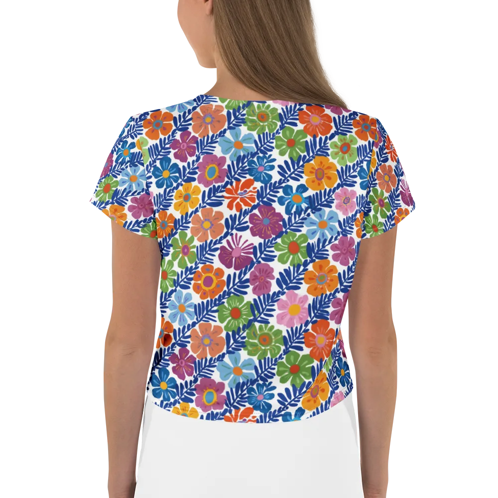 Botanical Cadence on Crop Tee — Back