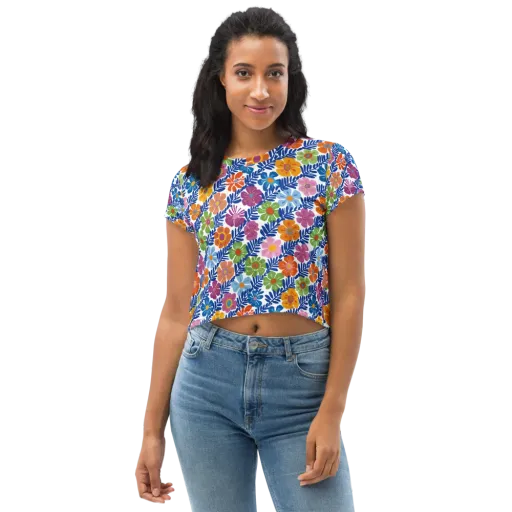 Botanical Cadence on a Crop Tee