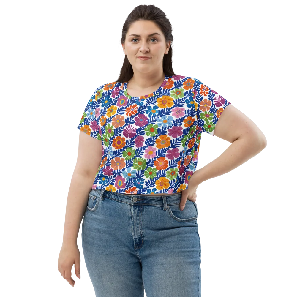 Botanical Cadence on Crop Tee — Front