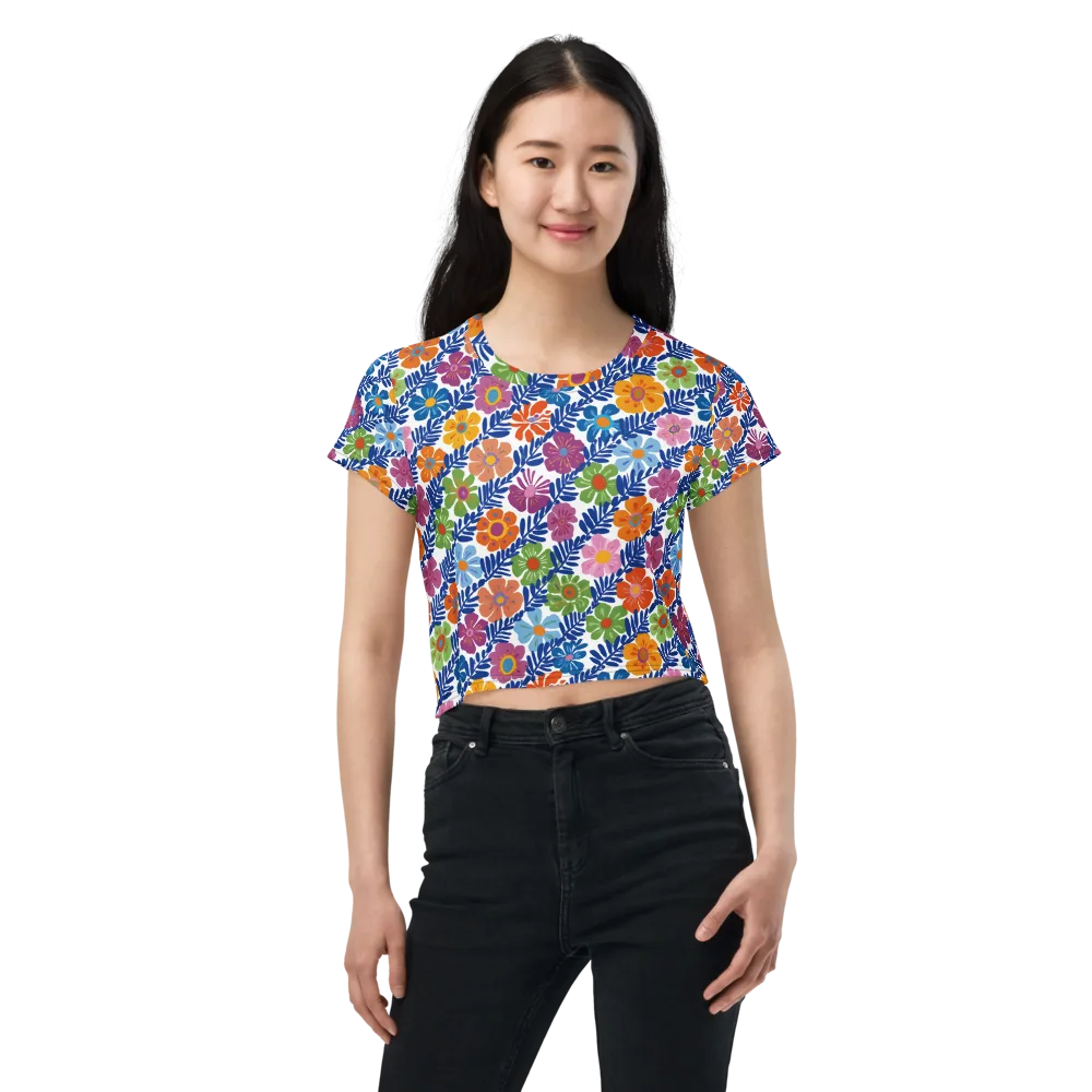 Botanical Cadence on Crop Tee — Front