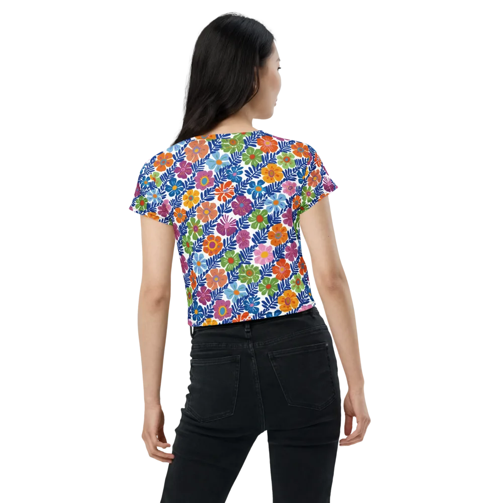 Botanical Cadence on Crop Tee — Back