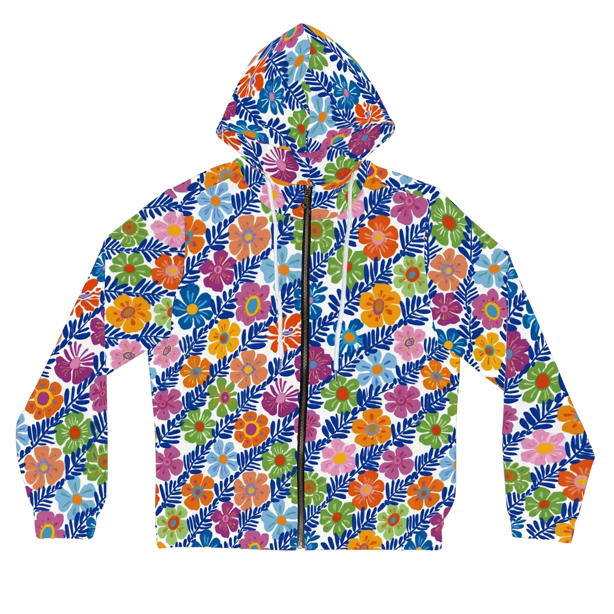 Botanical Cadence on Women's Full-Zip Hoodie — Front