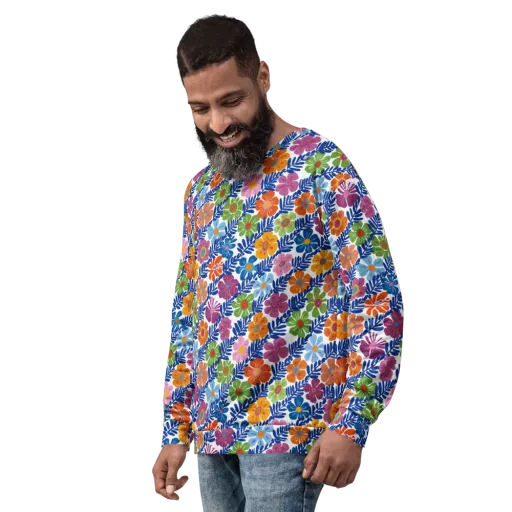 Botanical Cadence on a Sweatshirt