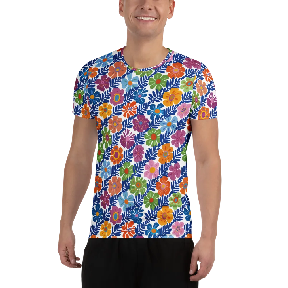 Botanical Cadence on Men's Athletic T-Shirt — Front