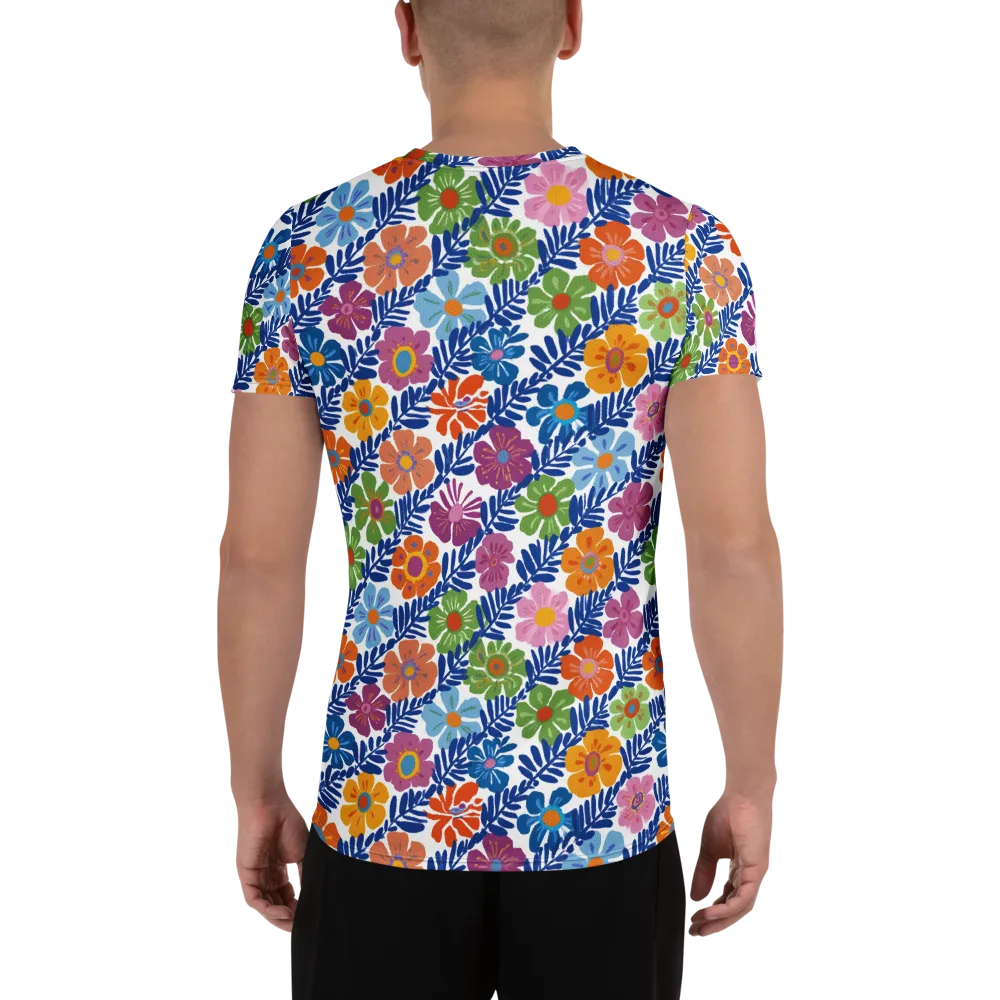 Botanical Cadence on Men's Athletic T-Shirt — Back