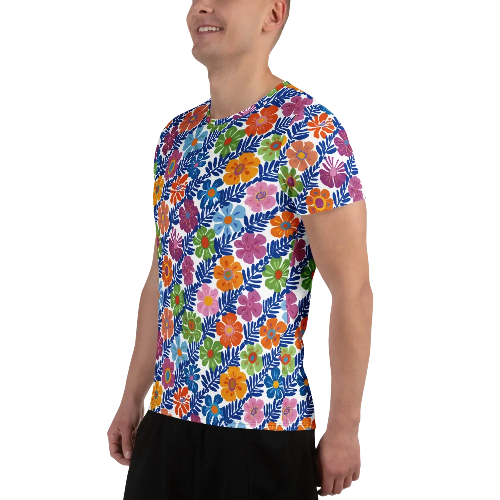 Botanical Cadence on Men's Athletic T-Shirt — Left
