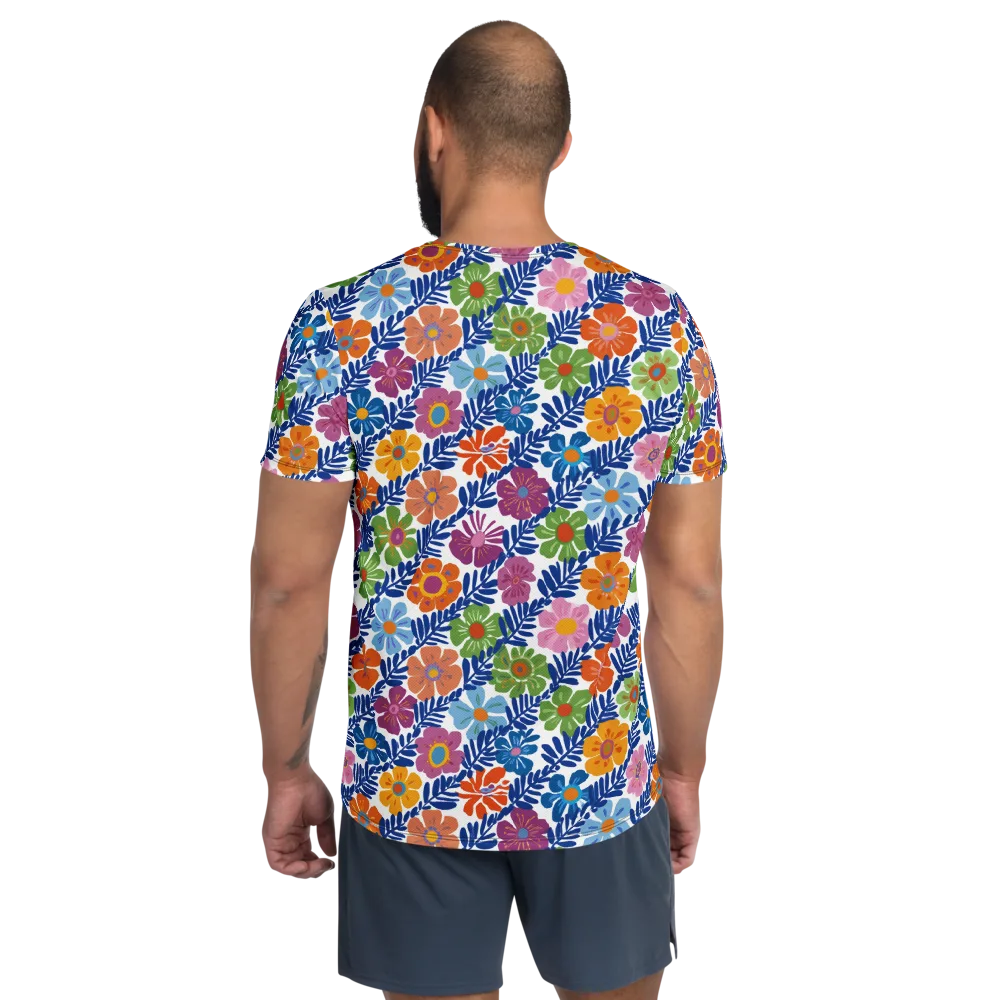 Botanical Cadence on Men's Athletic T-Shirt — Back