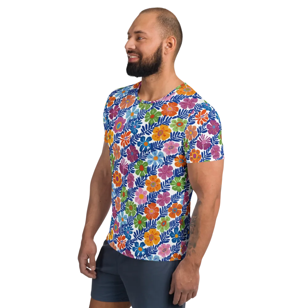 Botanical Cadence on Men's Athletic T-Shirt — Left