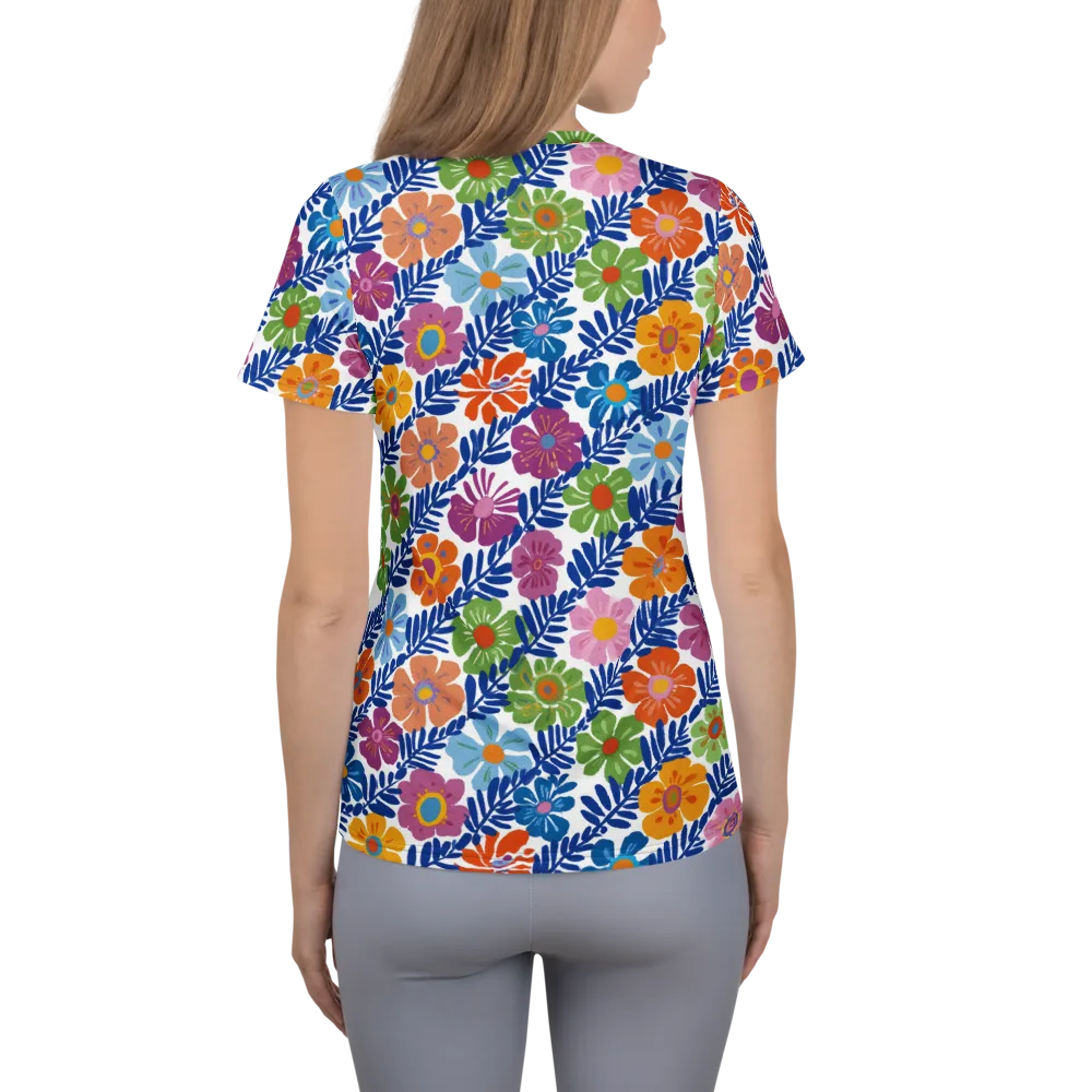 Botanical Cadence on Women's Athletic T-Shirt — Back
