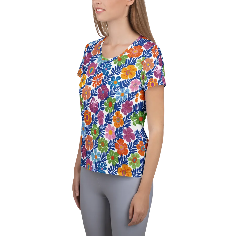 Botanical Cadence on Women's Athletic T-Shirt — Left