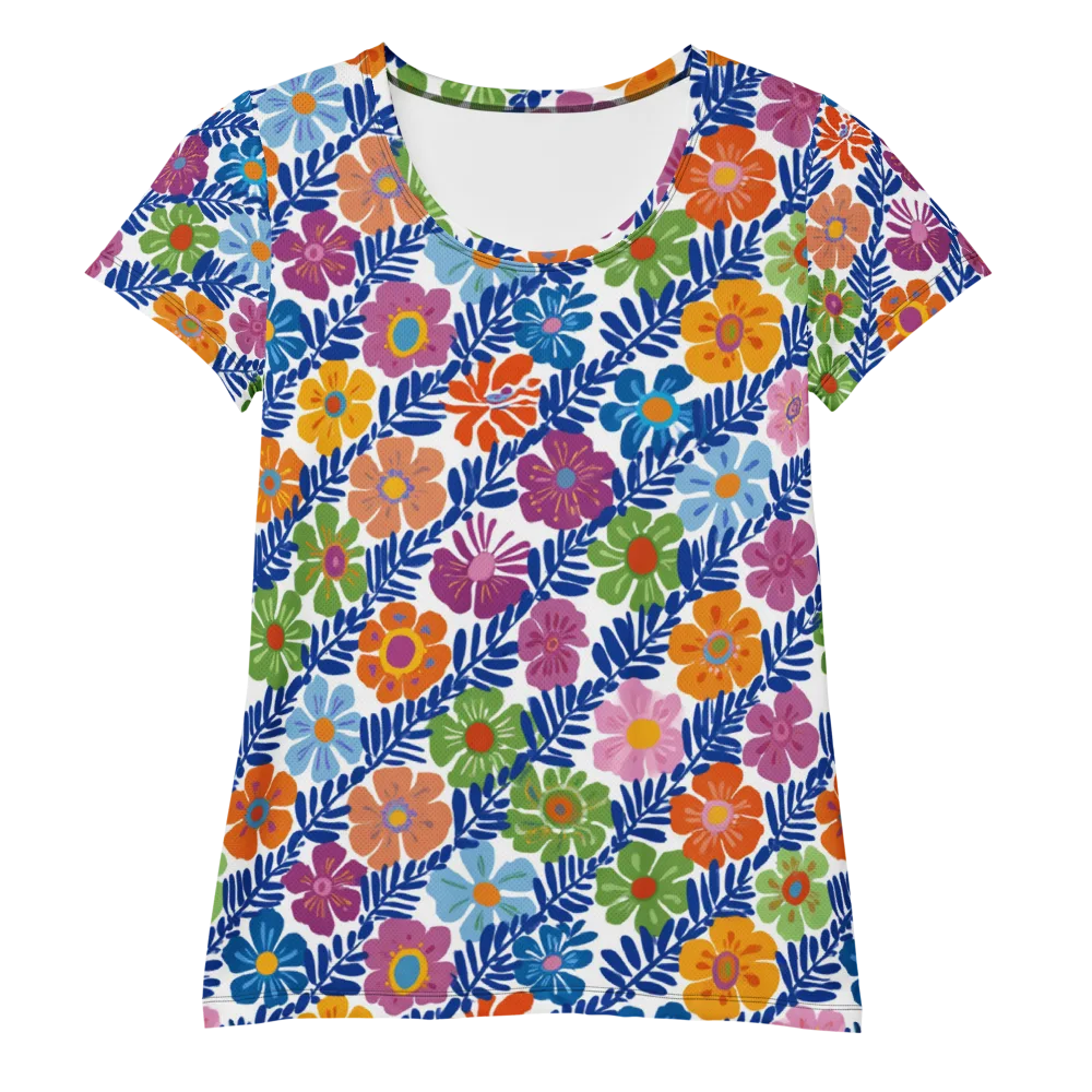 Botanical Cadence on Women's Athletic T-Shirt — Front