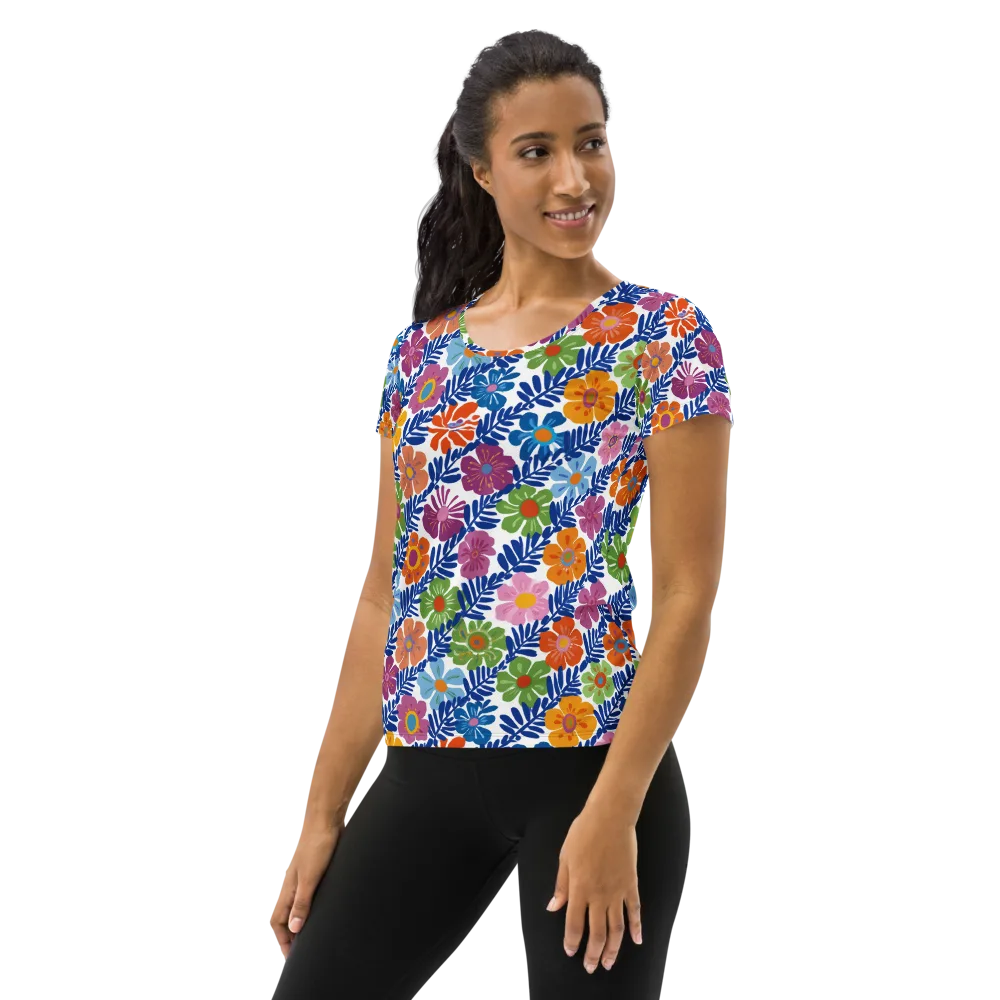 Botanical Cadence on Women's Athletic T-Shirt — Left