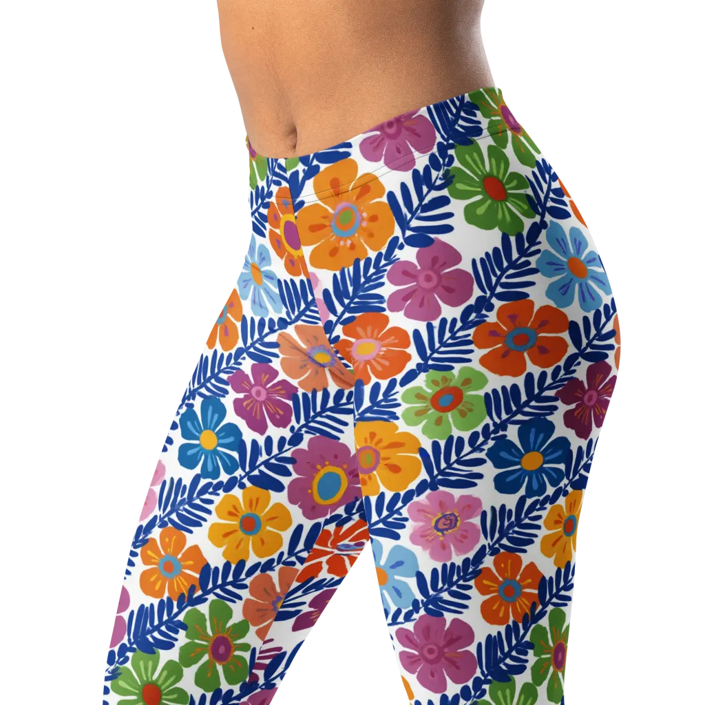 Botanical Cadence on Leggings — Left Front
