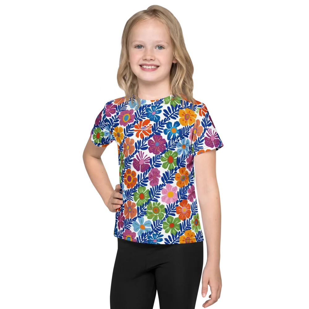 Botanical Cadence on Kids Crew Neck T-Shirt — Front
