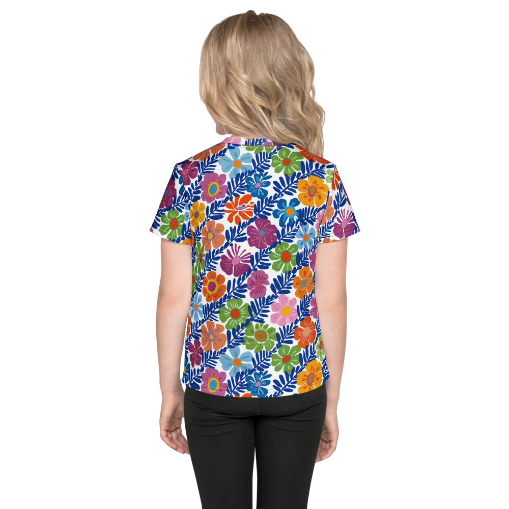 Botanical Cadence on Kids Crew Neck T-Shirt — Back