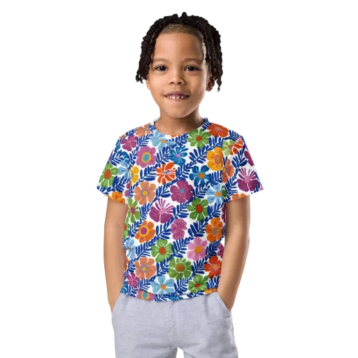 Botanical Cadence on a Kids Crew Neck T-Shirt