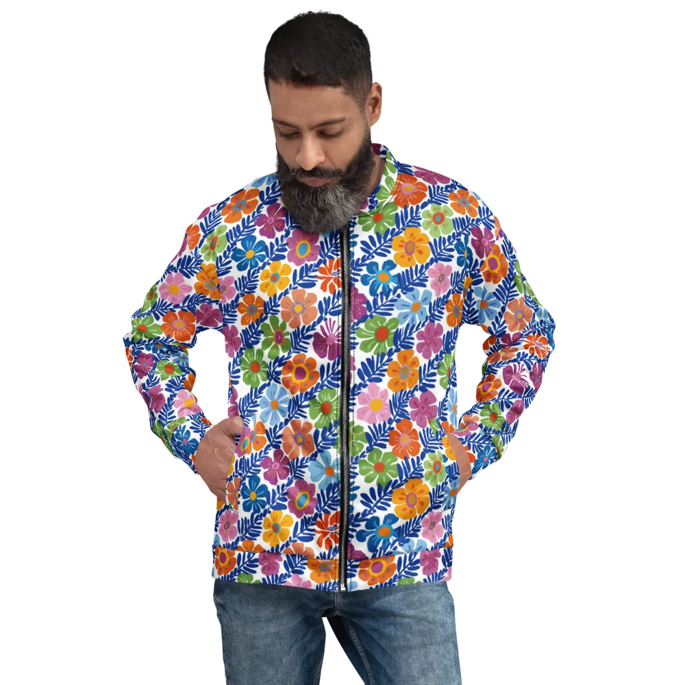 Botanical Cadence on Bomber Jacket — Front