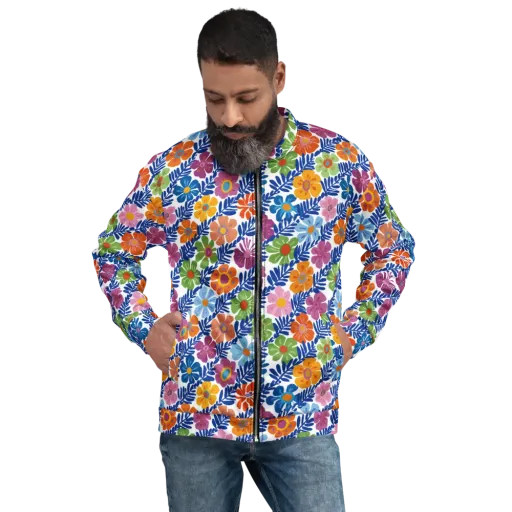 Botanical Cadence on a Bomber Jacket