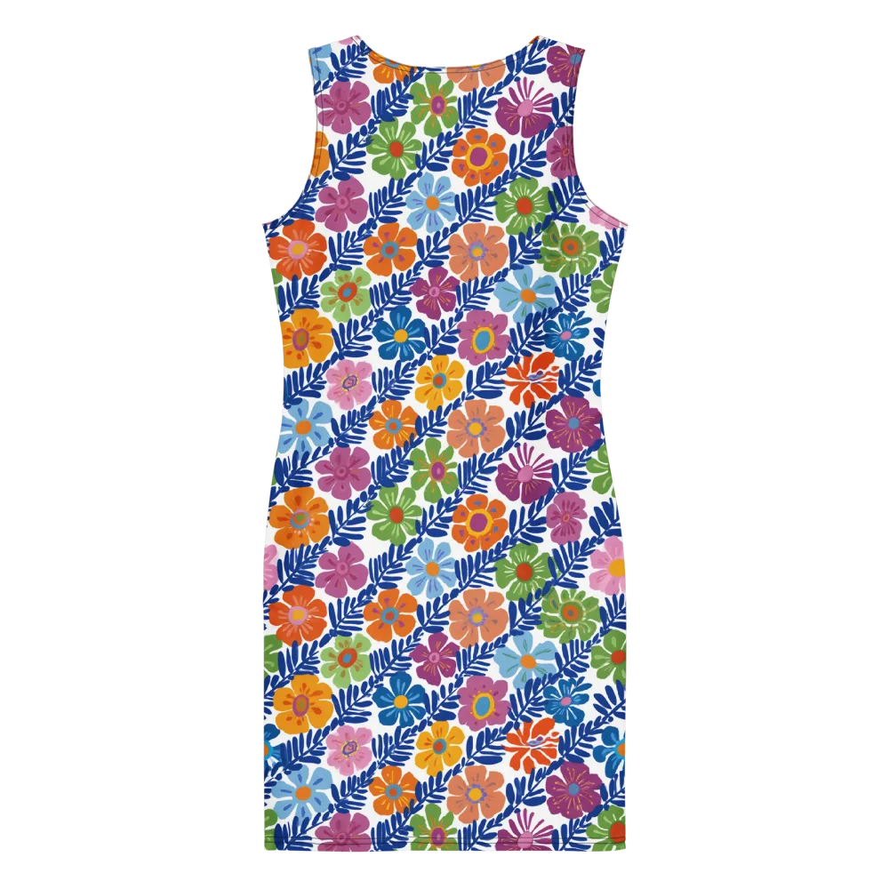 Botanical Cadence on Bodycon Dress — Back