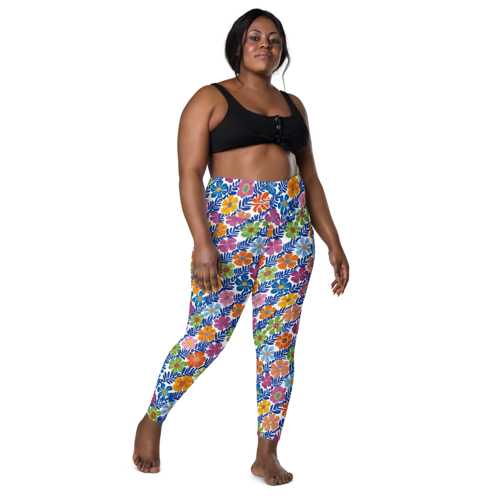 Botanical Cadence on Leggings with Pockets — Front
