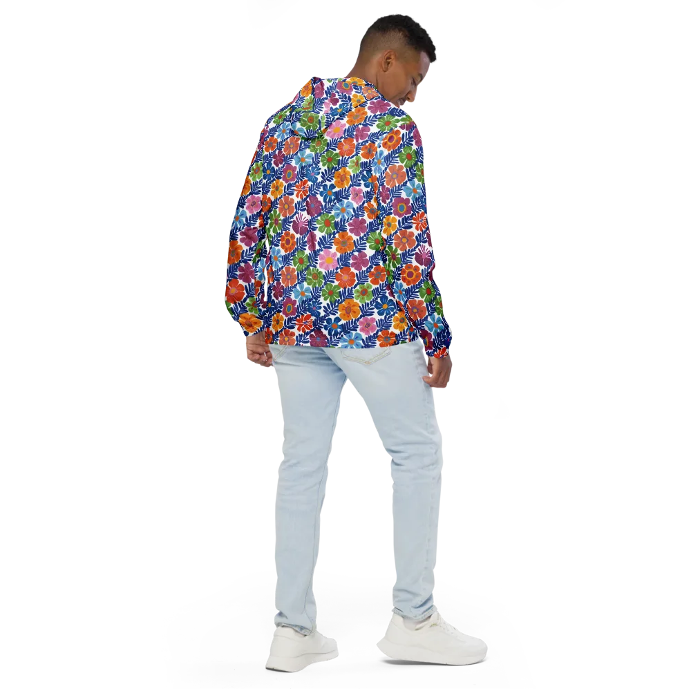 Botanical Cadence on Men's Windbreaker — Back