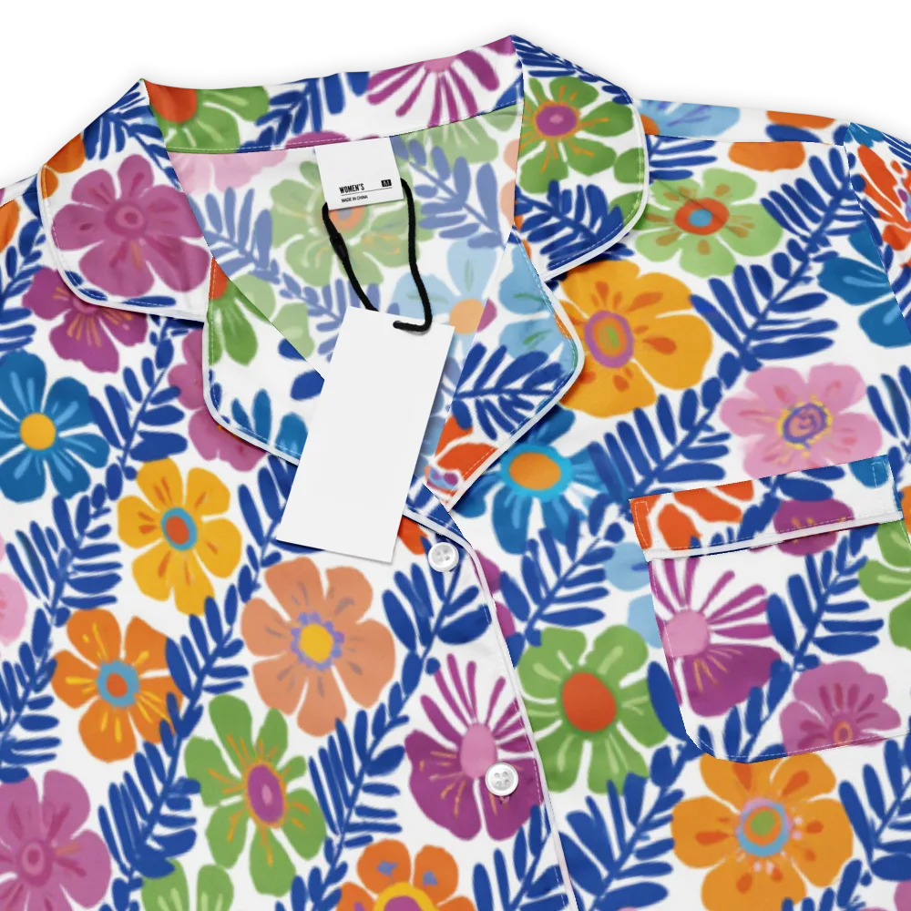 Botanical Cadence on Women's Short Sleeve Pajama Top — Product details