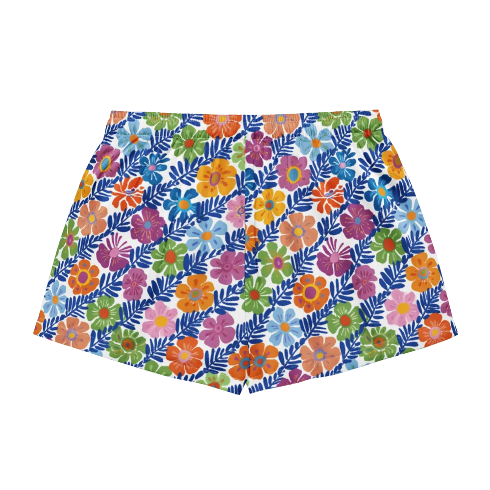 Botanical Cadence on Women's Pajama Shorts — Back