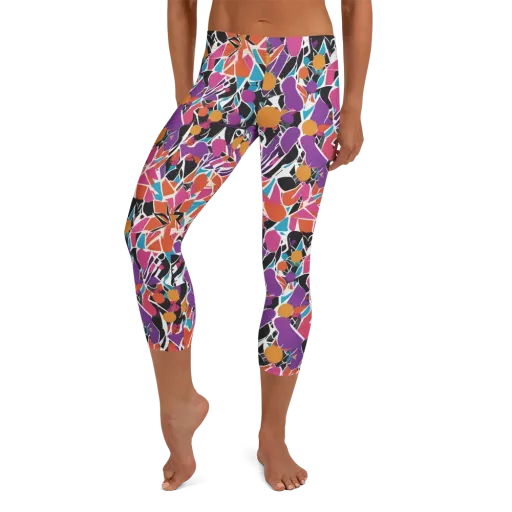 Kaleidoscope Grove on a Capri Leggings