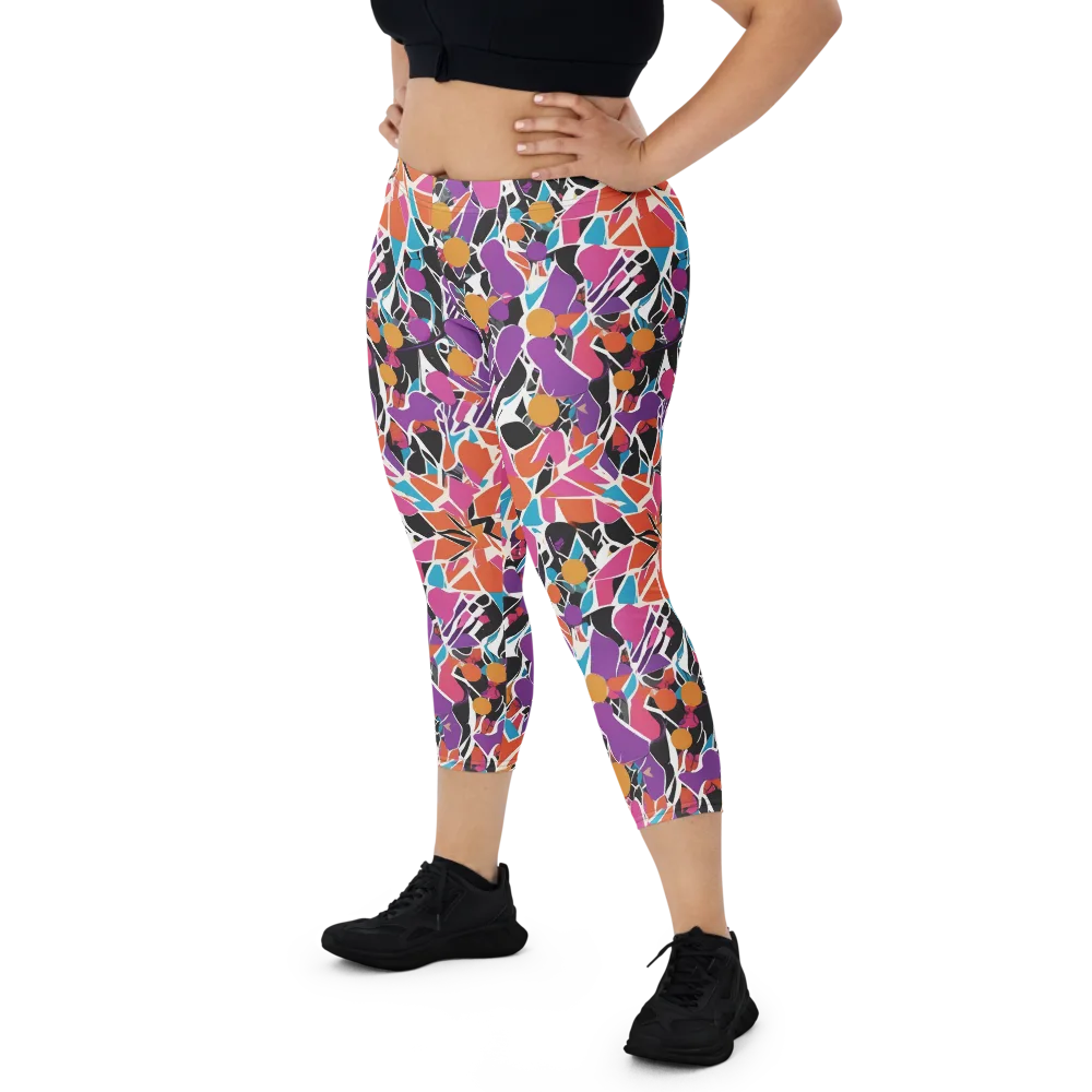 Kaleidoscope Grove on Capri Leggings — Front