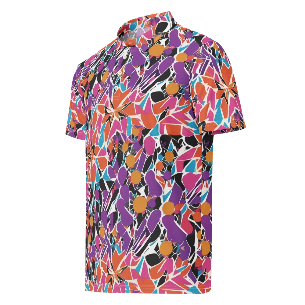 Kaleidoscope Grove on Men's Slim Fit Polo Shirt — Left Front