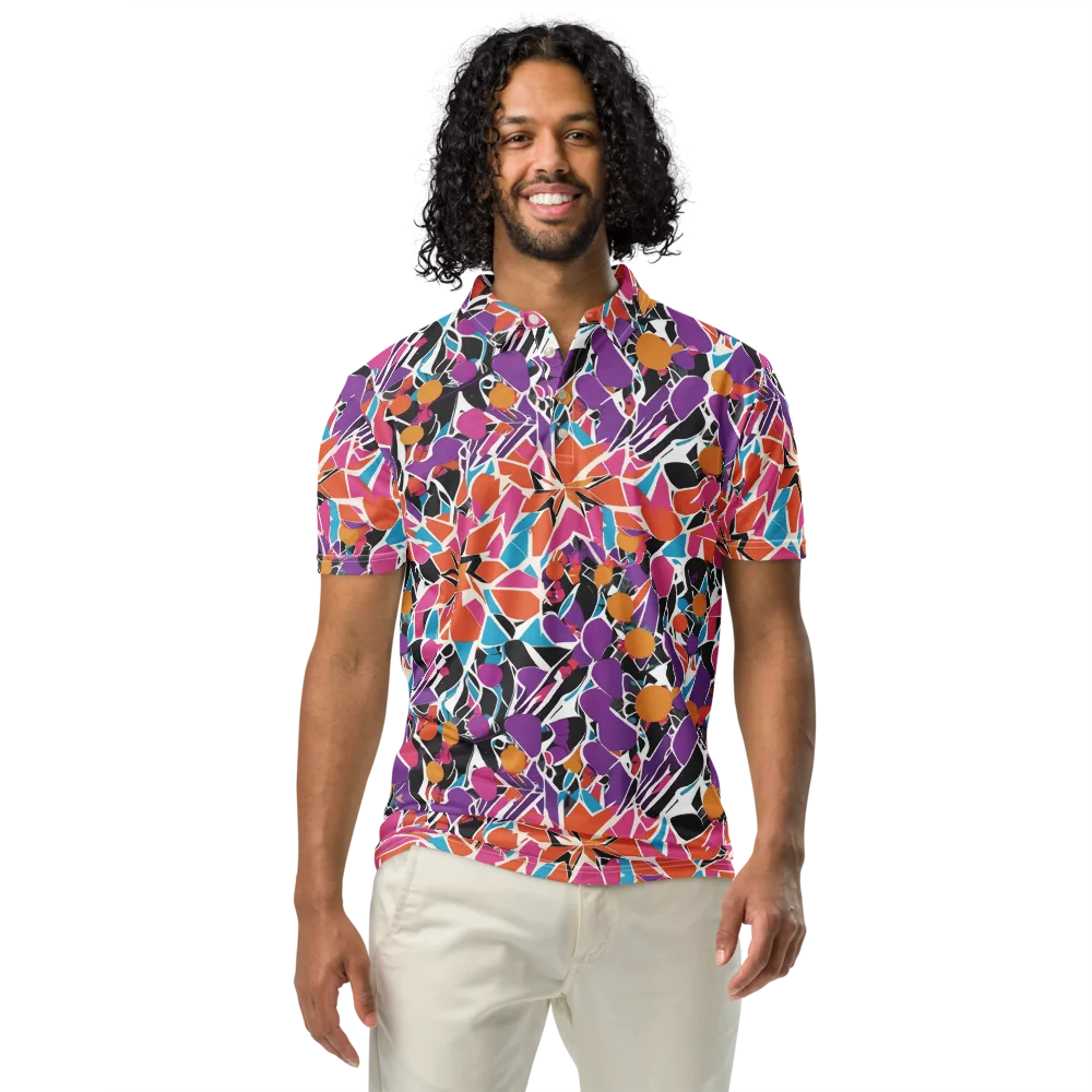 Kaleidoscope Grove on Men's Slim Fit Polo Shirt — Front