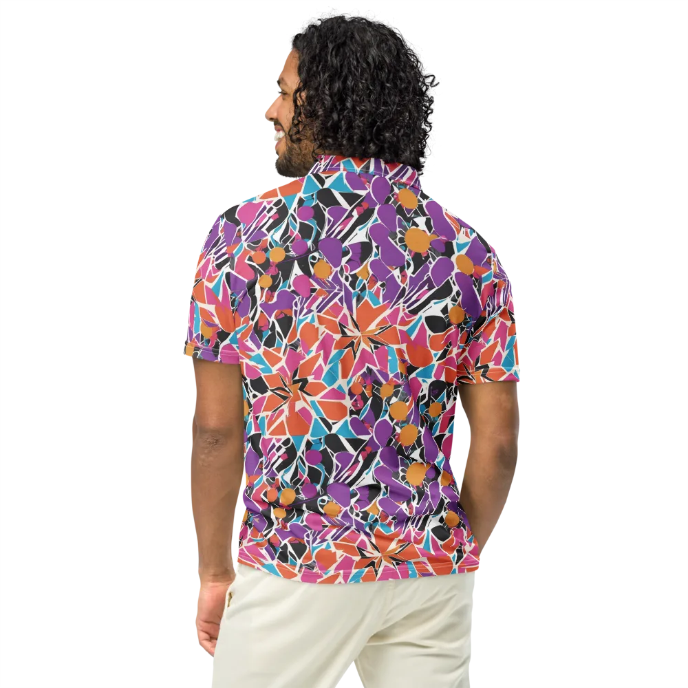 Kaleidoscope Grove on Men's Slim Fit Polo Shirt — Back