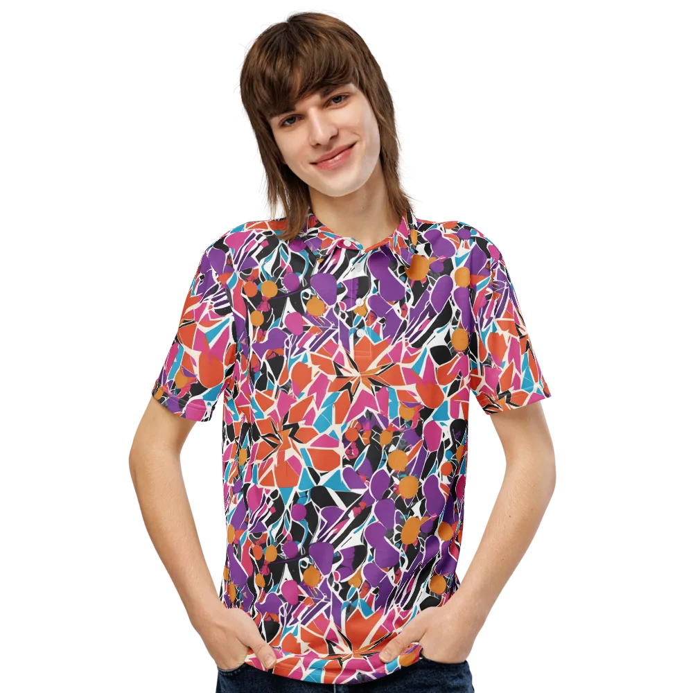 Kaleidoscope Grove on Men's Slim Fit Polo Shirt — Front