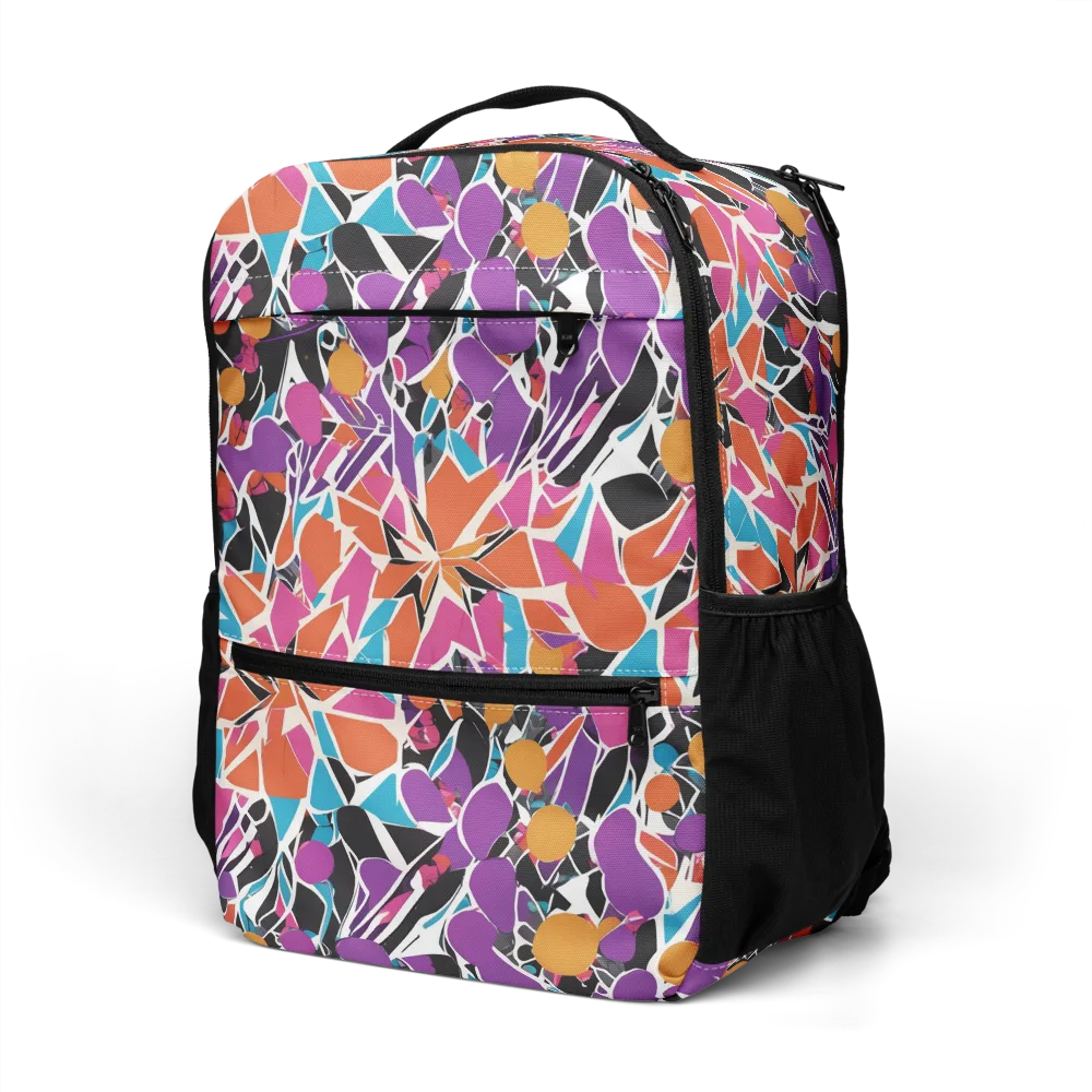 Kaleidoscope Grove on Utility Backpack — Left Front