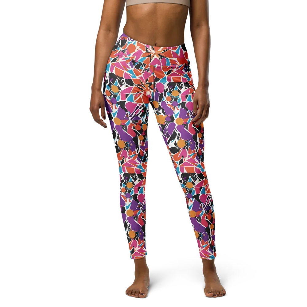 Kaleidoscope Grove on Yoga Leggings — Front