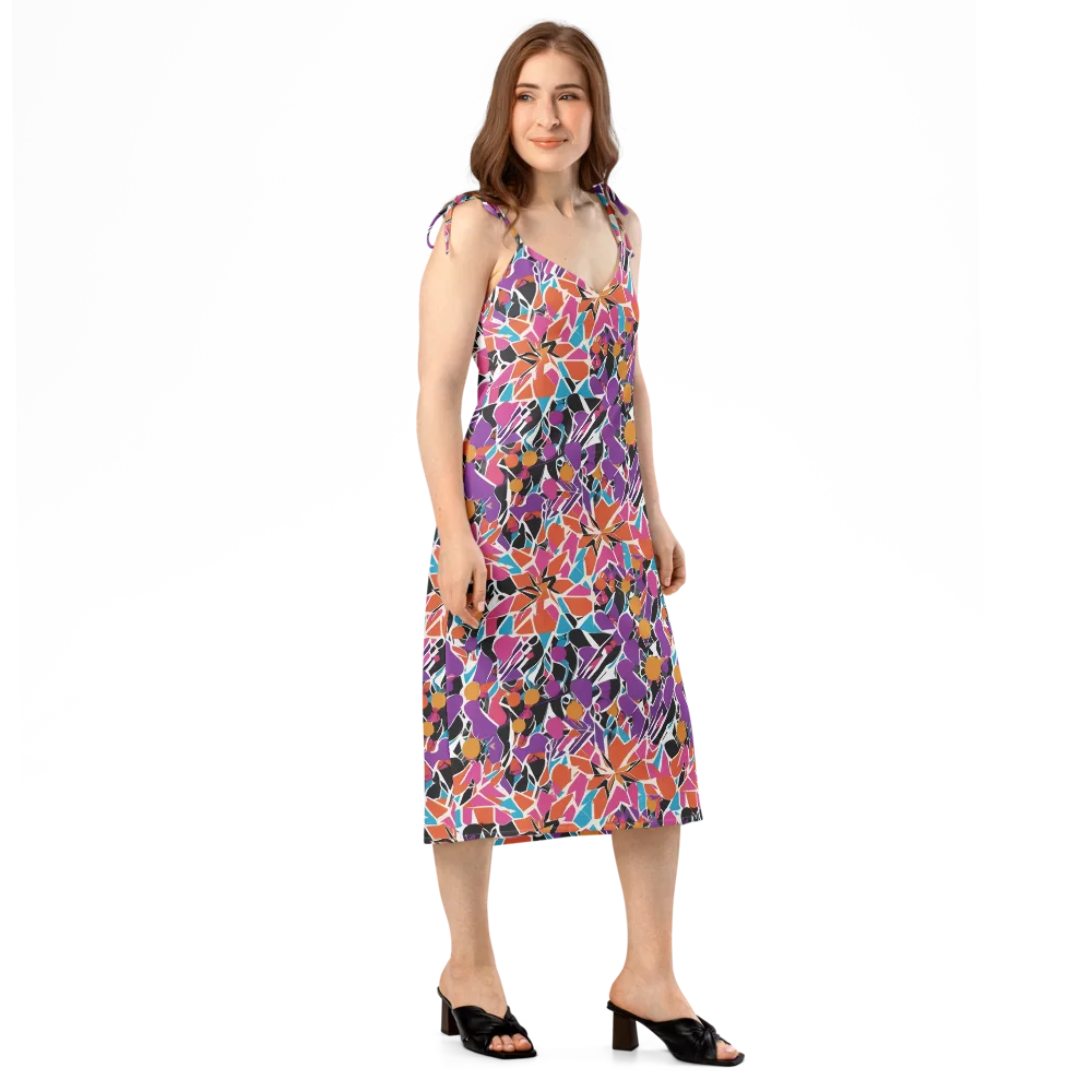Kaleidoscope Grove on Slip Dress — Right Front