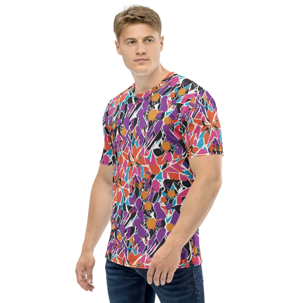 Kaleidoscope Grove on Men's Crew Neck T-Shirt — Left