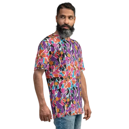 Kaleidoscope Grove on a Men's Crew Neck T-Shirt
