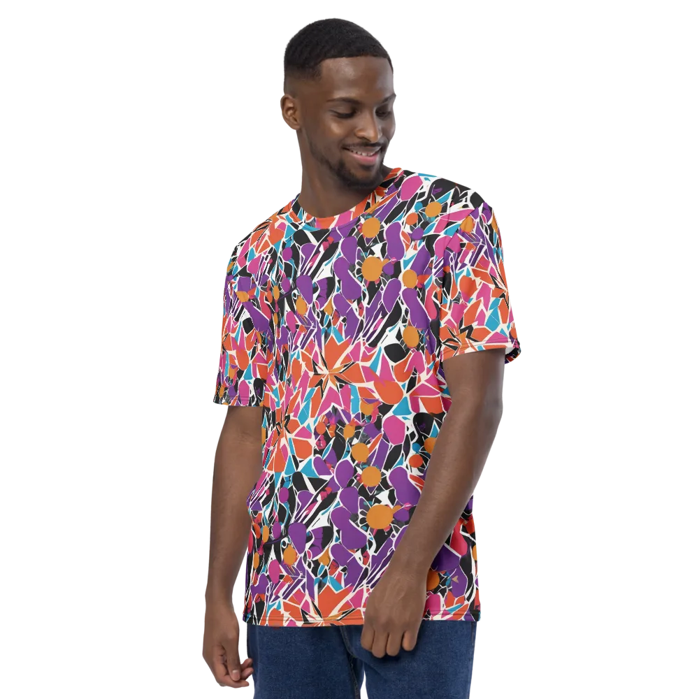 Kaleidoscope Grove on Men's Crew Neck T-Shirt — Left