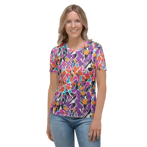 Kaleidoscope Grove on a Women's Crew Neck T-Shirt