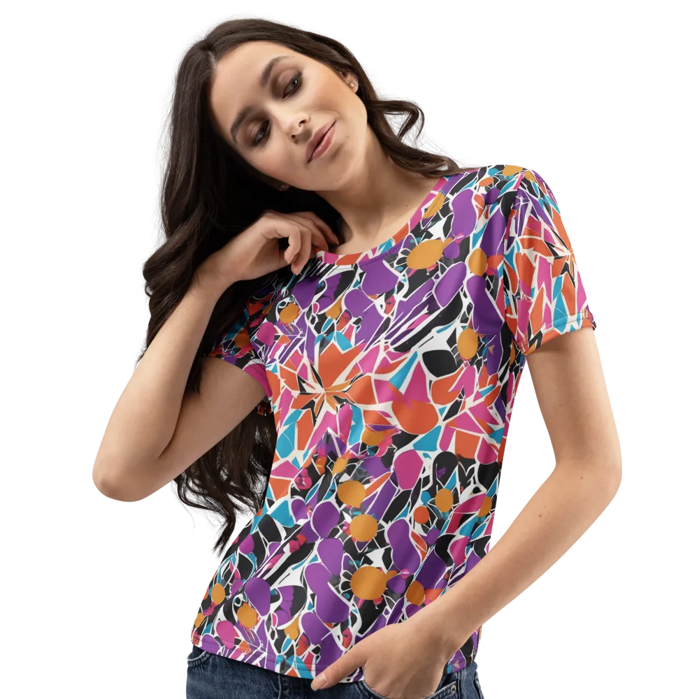 Kaleidoscope Grove on Women's Crew Neck T-Shirt — Left Front