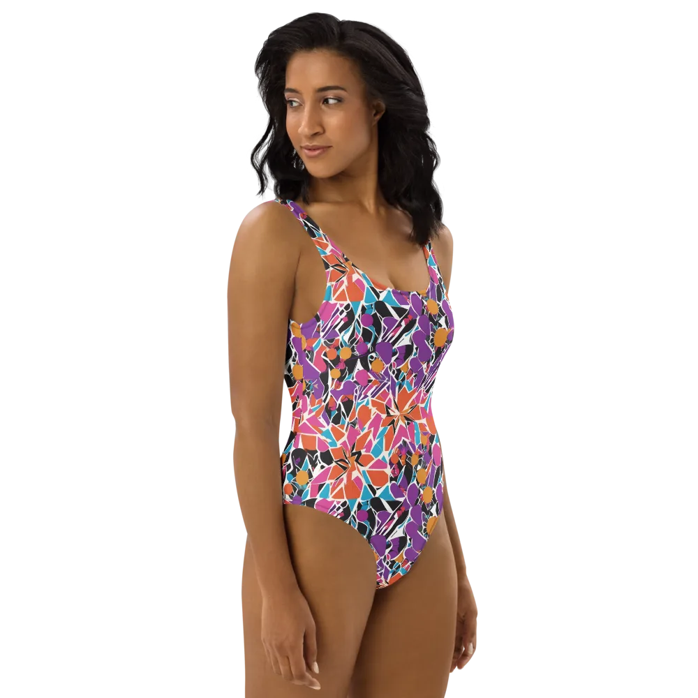 Kaleidoscope Grove on One-Piece Swimsuit — Right