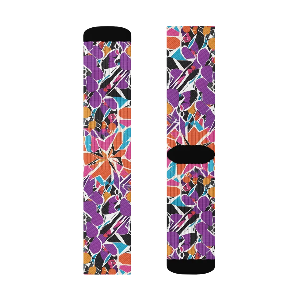 Kaleidoscope Grove on Socks — Left Sock