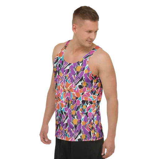 Kaleidoscope Grove on a Men's Tank Top