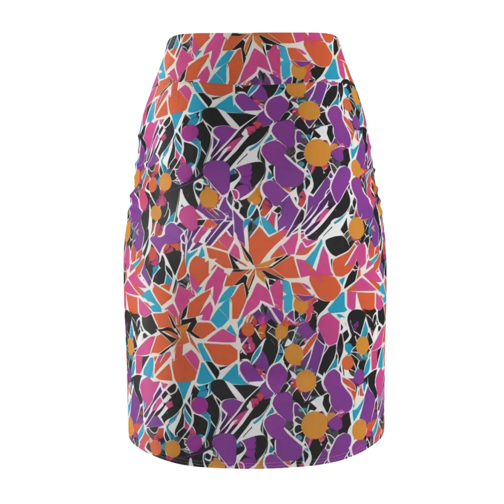 Kaleidoscope Grove on Pencil Skirt — Back
