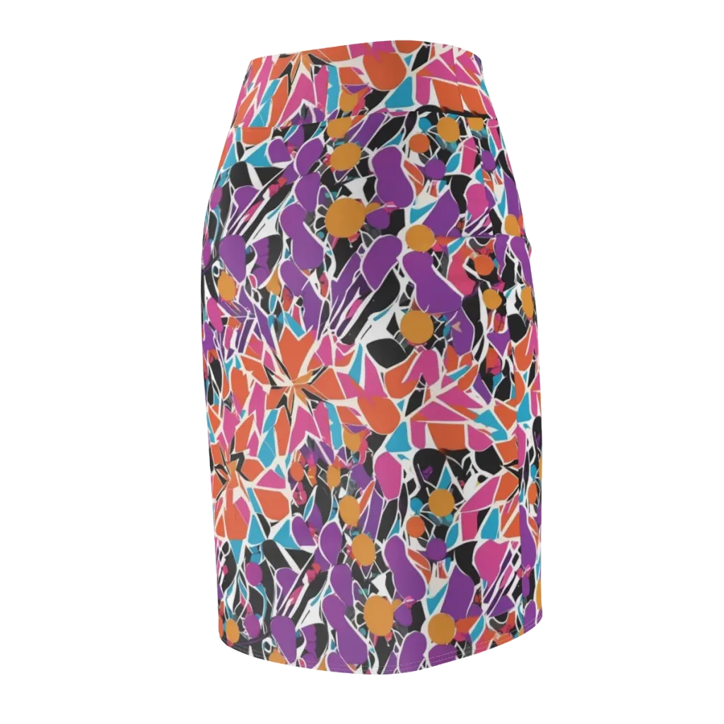 Kaleidoscope Grove on Pencil Skirt — Back Side
