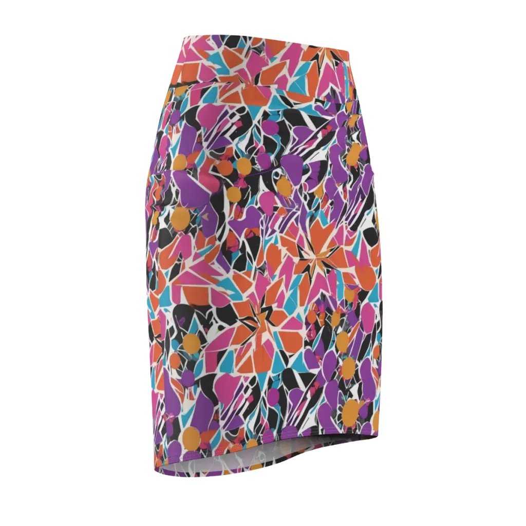 Kaleidoscope Grove on Pencil Skirt — Front Side