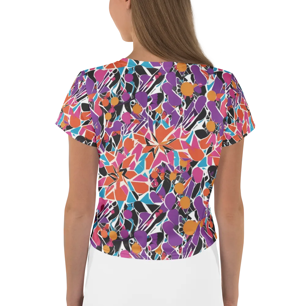 Kaleidoscope Grove on Crop Tee — Back