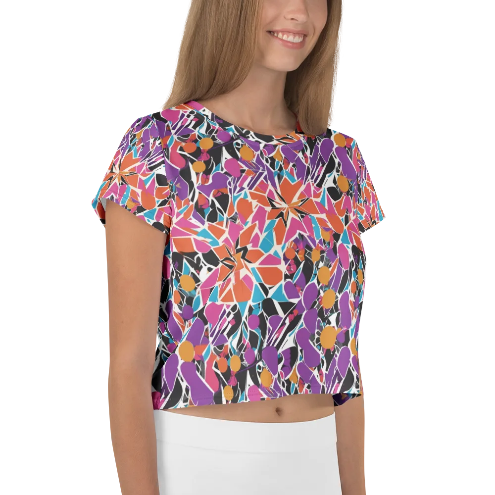Kaleidoscope Grove on Crop Tee — Right