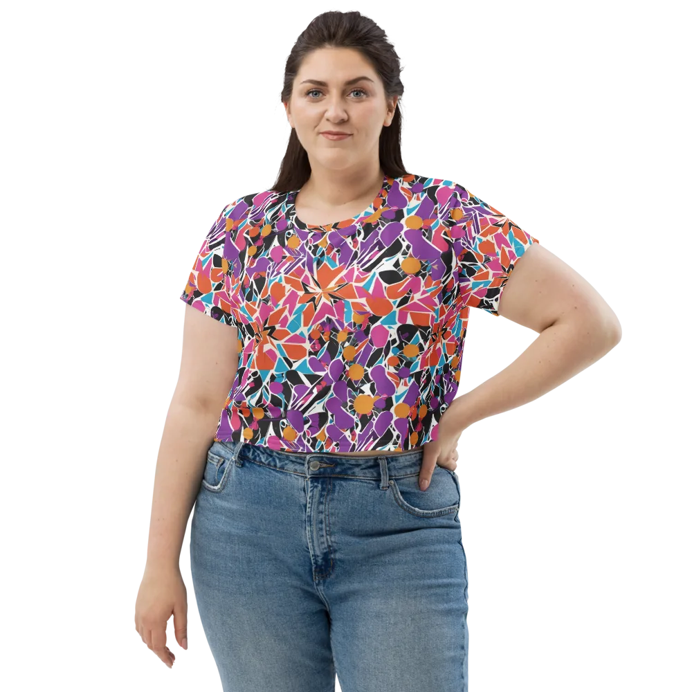 Kaleidoscope Grove on Crop Tee — Front